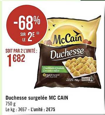Duchesse Surgelée Mc Cain