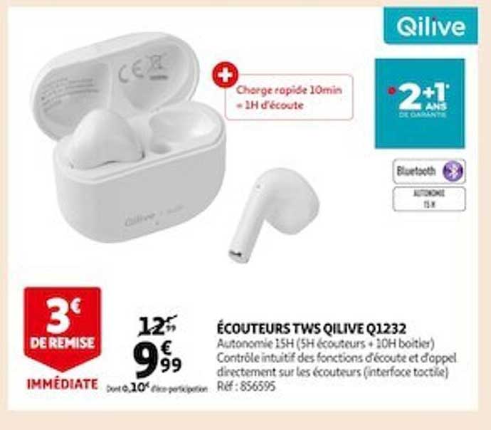 écouteurs tws qilive q1232