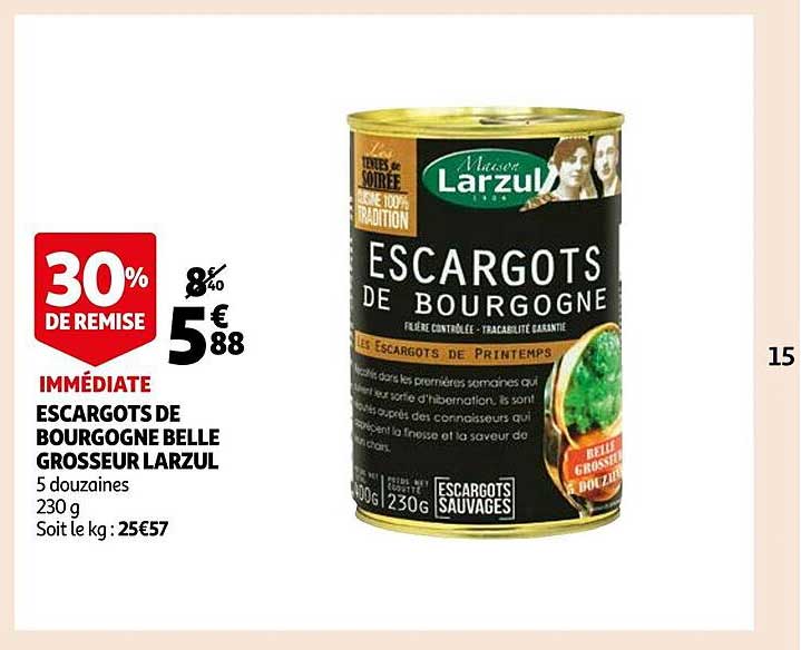 Escargots De Bourgogne Belle Grosseur Larzul