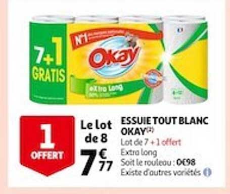 essuie tout blanc okay