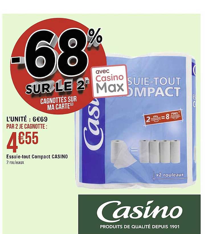 essuie-tout compact casino