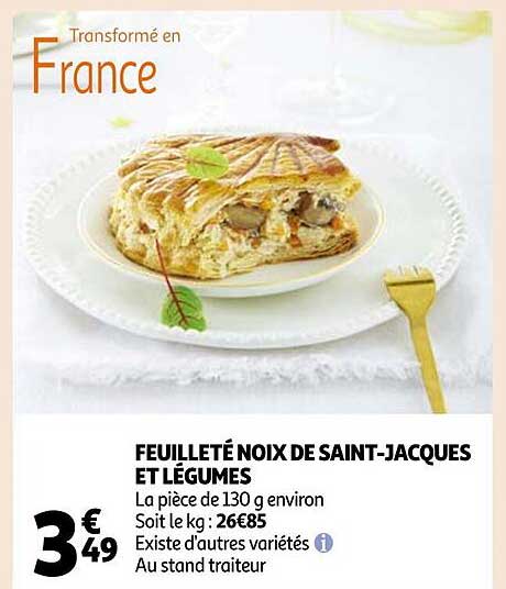 feuilleté noix de saint-jacques et légumes