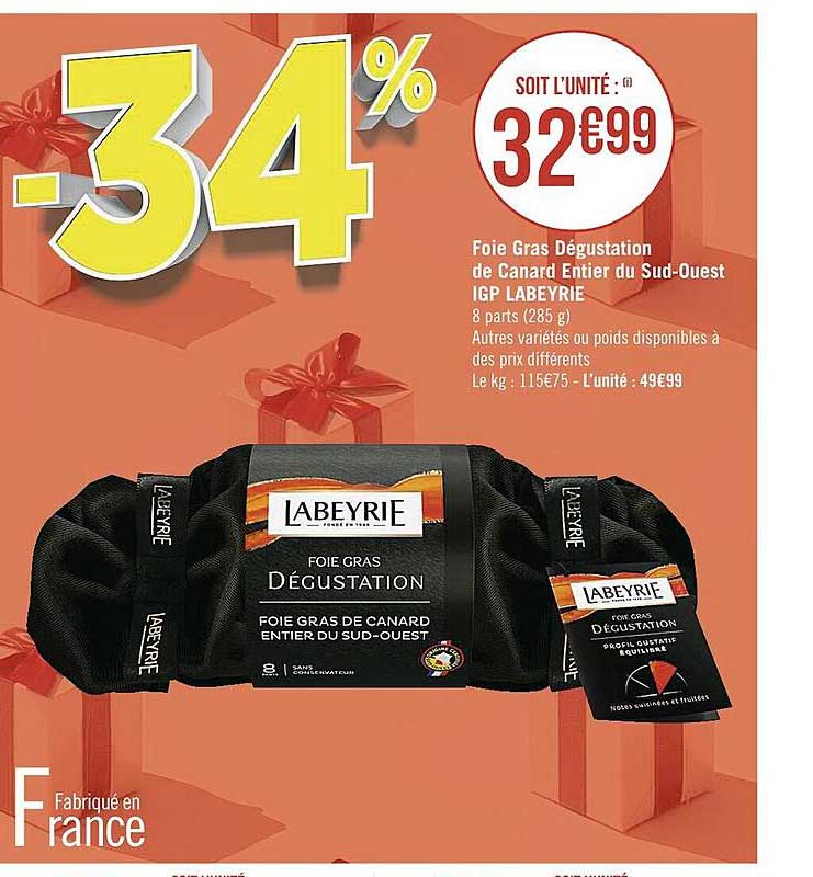 foie gras dégustation de canard entier du sud-ouest igp labeyrie