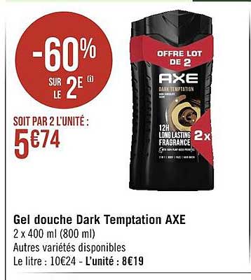 gel douche dark temptation axe