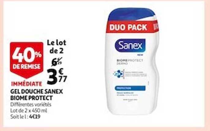 gel douche sanex biome protect