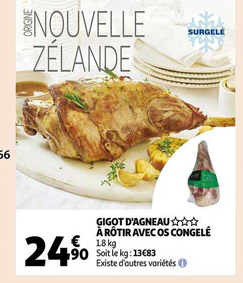 Gigot D'agneau *** à Rôtir Avec Os Congelé