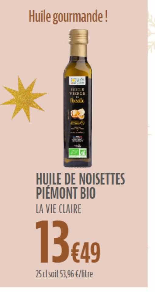 huile de noisettes piémont bio