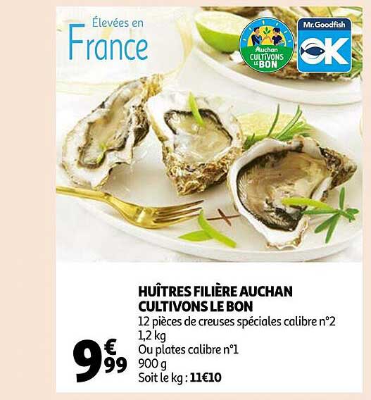 Huîtres Filière Auchan Cultivons Le Bon