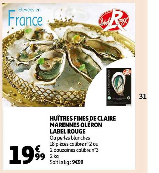 huîtres fines de claire marennes oléron label rouge