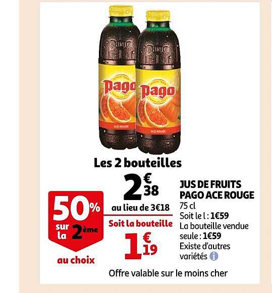 Jus De Fruits Pago Ace Rouge