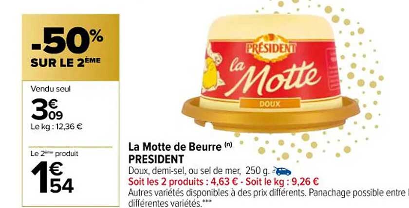 la motte de beurre président