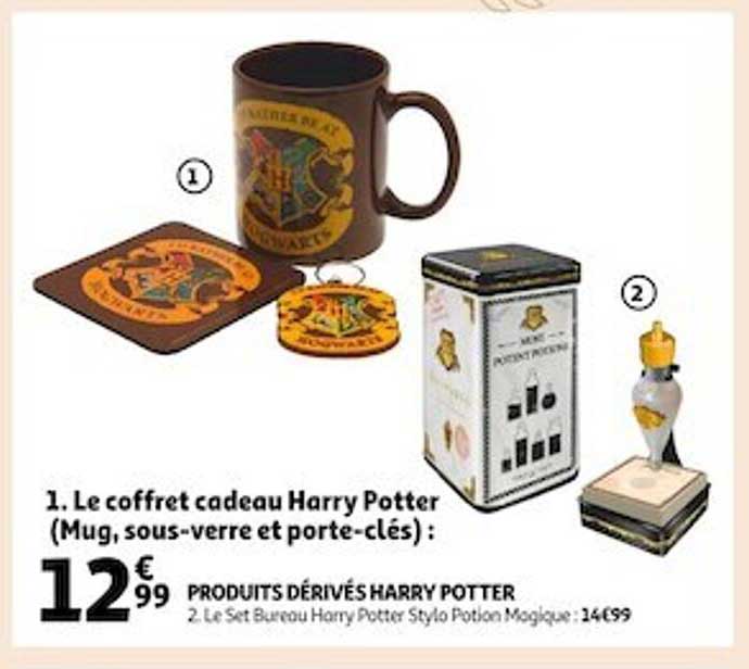 le coffret cadeau harry potter (mug, sous-verre et porte-clés)