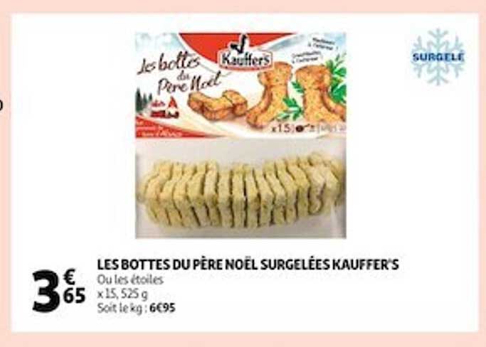 les bottes du père noël surgelées kauffer's