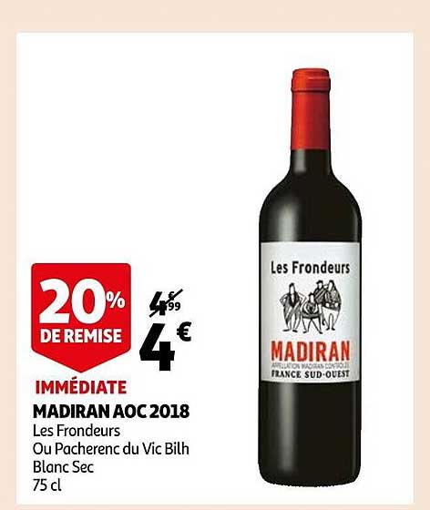 madiran aoc 2018 les frondeurs ou pacherenc du vic bilh blanc sec