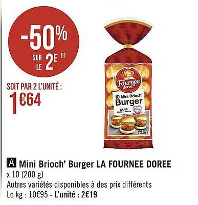 mini brioch' burger la fournée dorée
