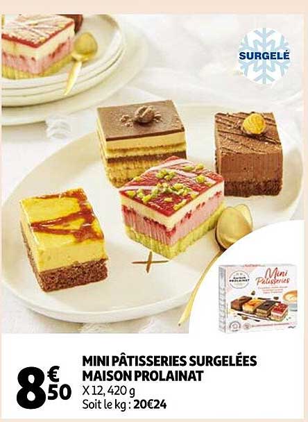 mini pâtisseries surgelées maison prolainat