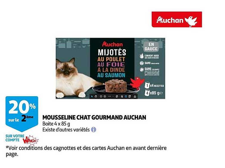 Mousseline Chat Gourmand Auchan
