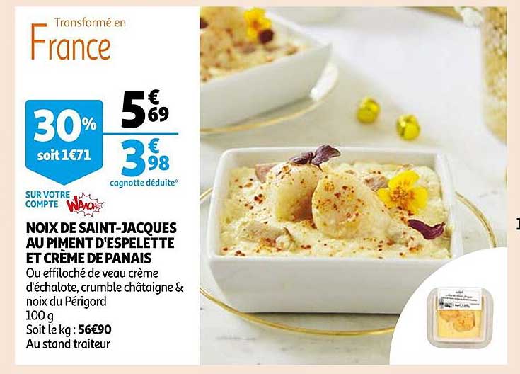 Noix De Saint-jacques Au Piment D'espelette Et Crème De Panais