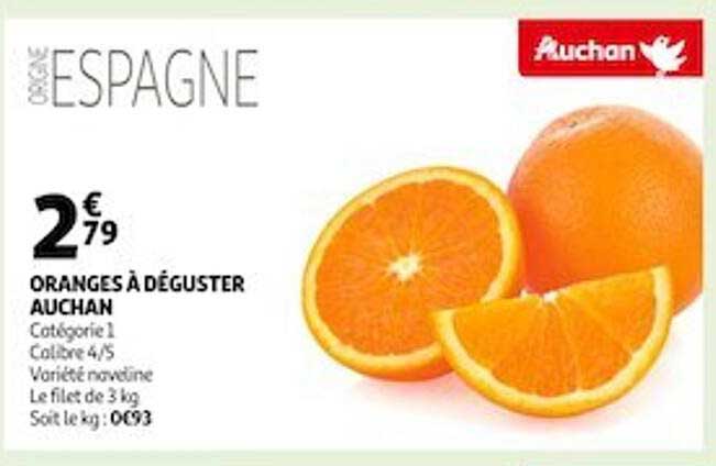 oranges à déguster auchan
