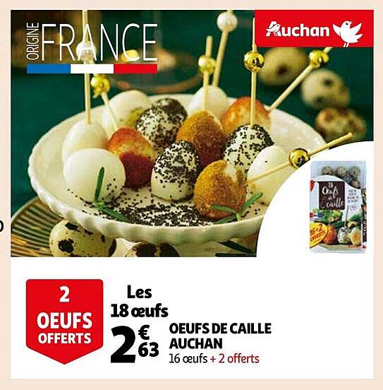œufs de caille auchan
