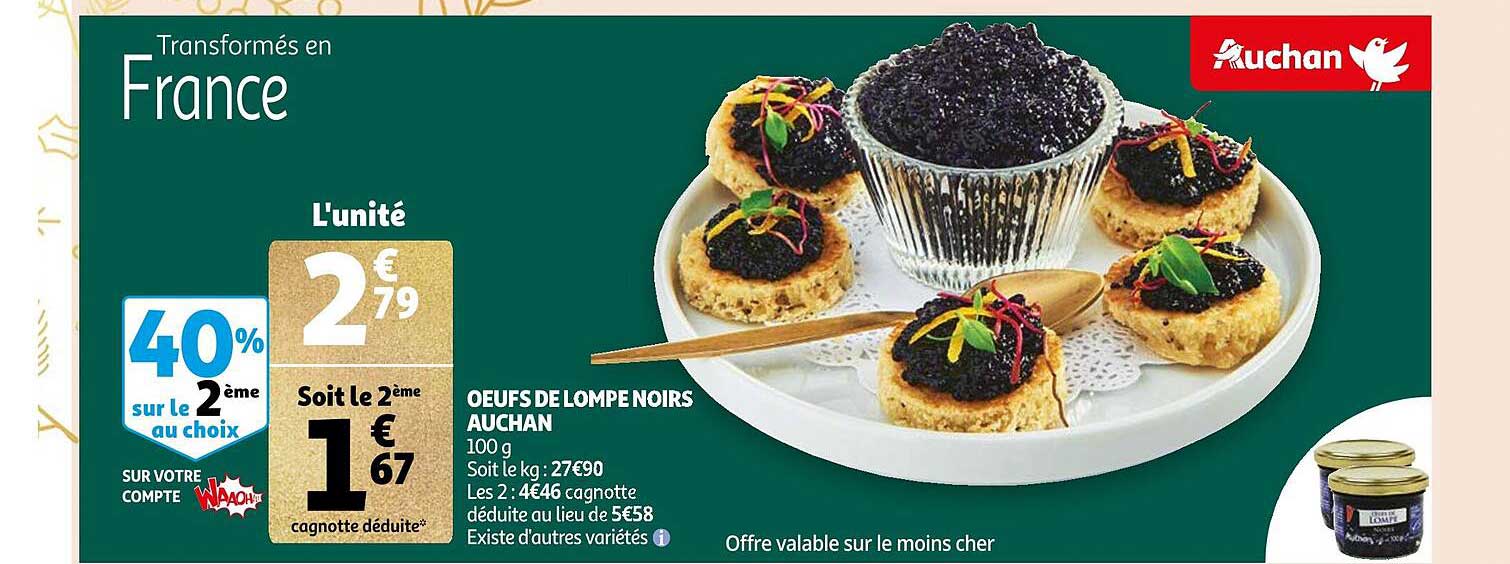 œufs de lompe noirs auchan
