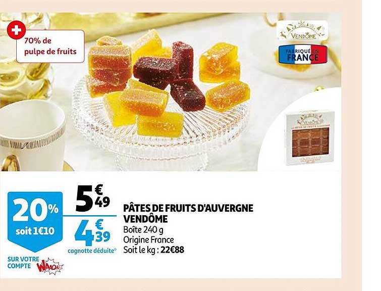 pâtes de fruits d'auvergne vendôme