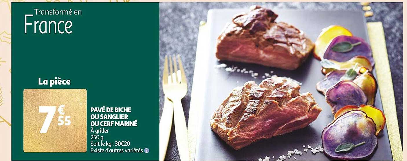 pavé de biche ou sanglier ou cerf mariné