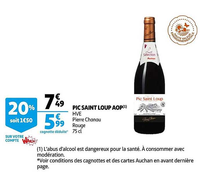 pic saint loup aop hve pierre chanau rouge