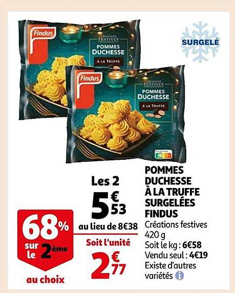 Pommes Duchesse à La Truffe Surgelées Findus