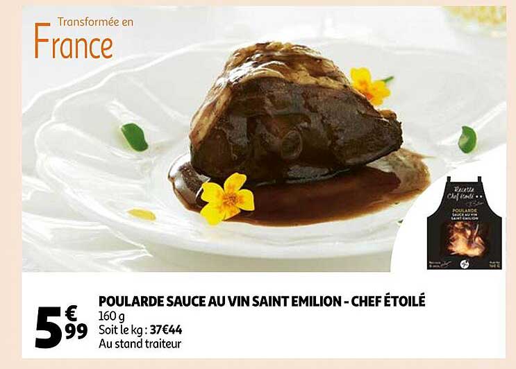 Poularde Sauce Au Vin Saint émilion - Chef étoilé