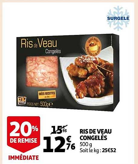 ris de veau congelés
