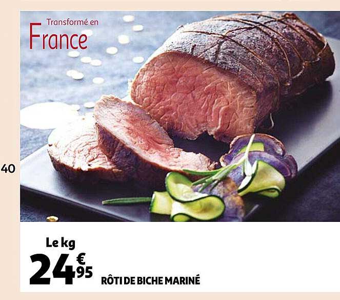 rôti de biche mariné