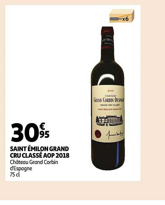 saint émilion grand cru classé aop 2018 château grand corbin d'espagne