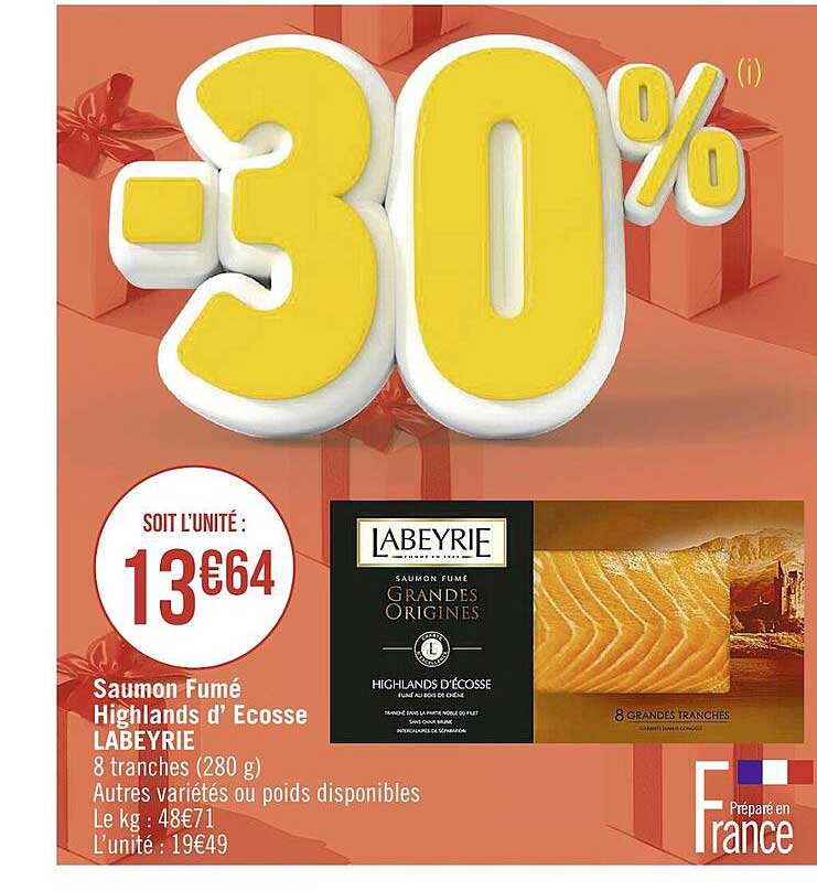 saumon fumé highlands d'écosse labeyrie