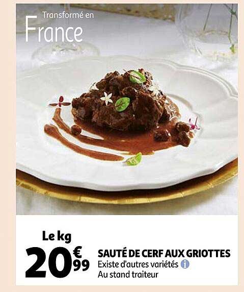 sauté de cerf aux griottes