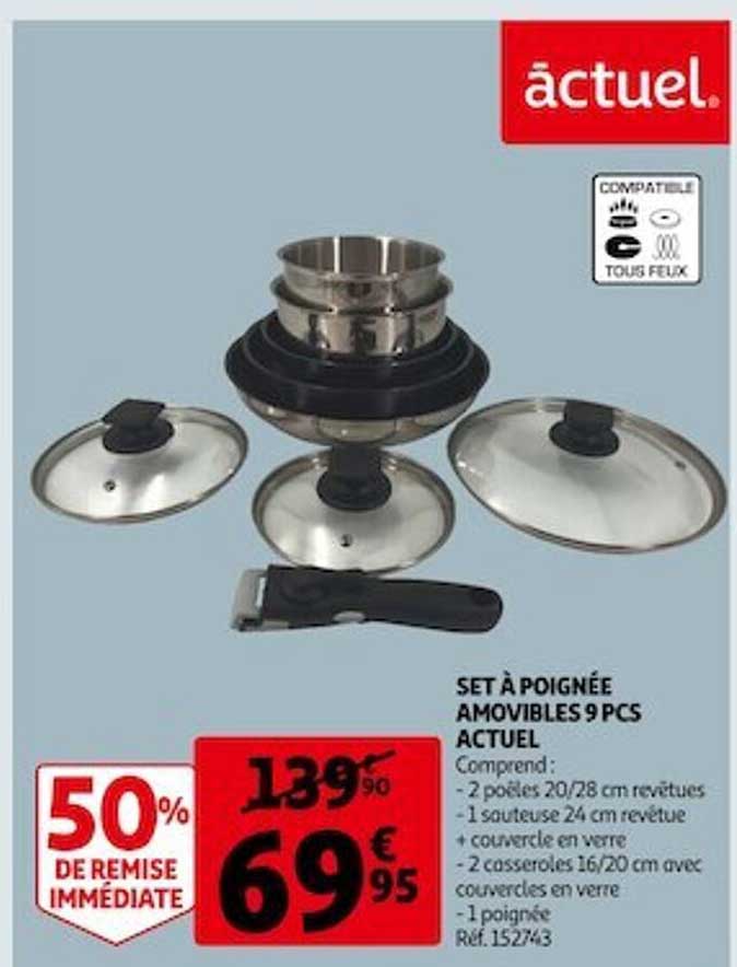 set à poignée amovibles 9 pcs actuel