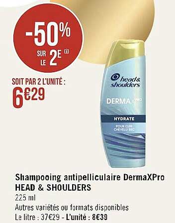 shampooing antipelliculaire derma x pro head & shoulders