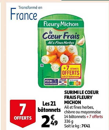 Surimi Le Cœur Frais Fleury Michon
