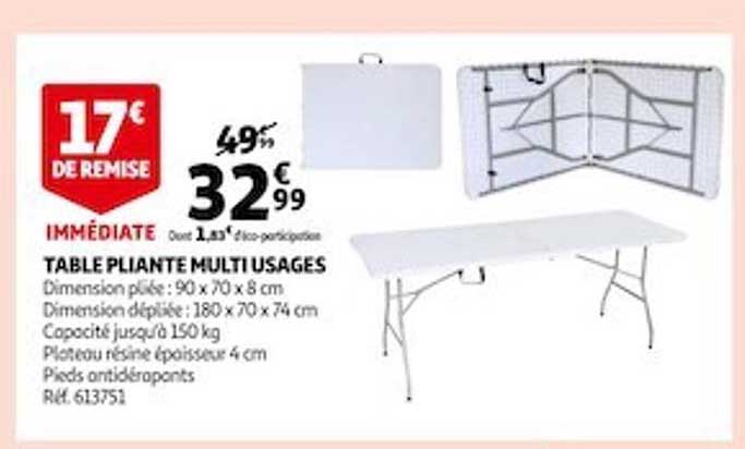 Table Pliante Multi Usages