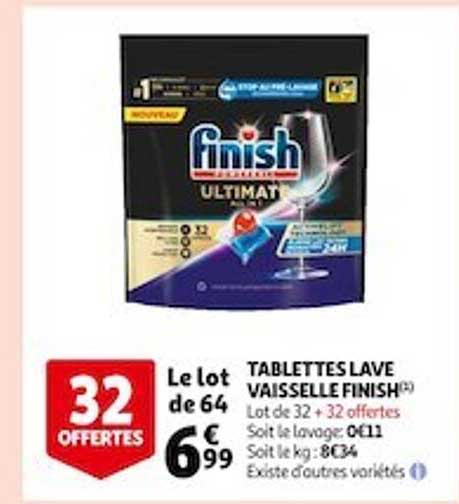 tablettes lave vaisselle finish
