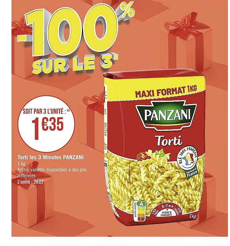 torti les 3 minutes panzani