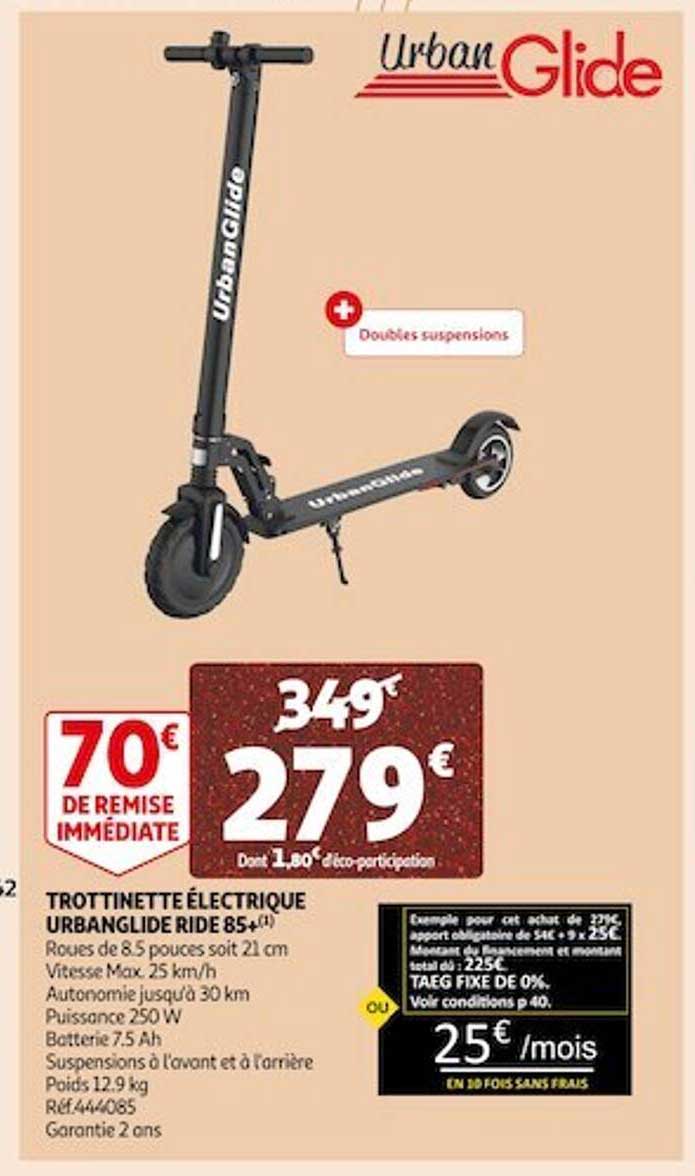 Trottinette électrique Urbanglide Ride 85+