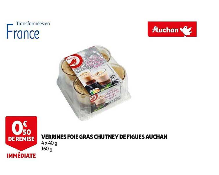 verrines foie gras chutney de figues auchan
