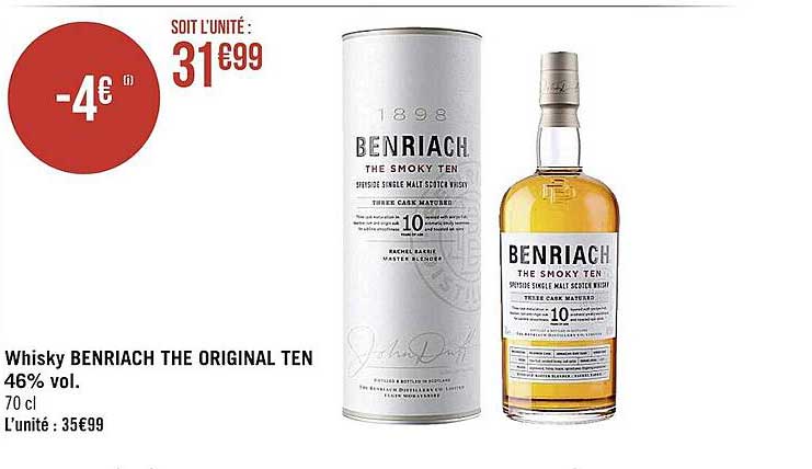 whisky benriach the original ten 46% vol.