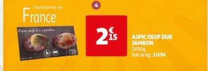aspic œuf dur jambon