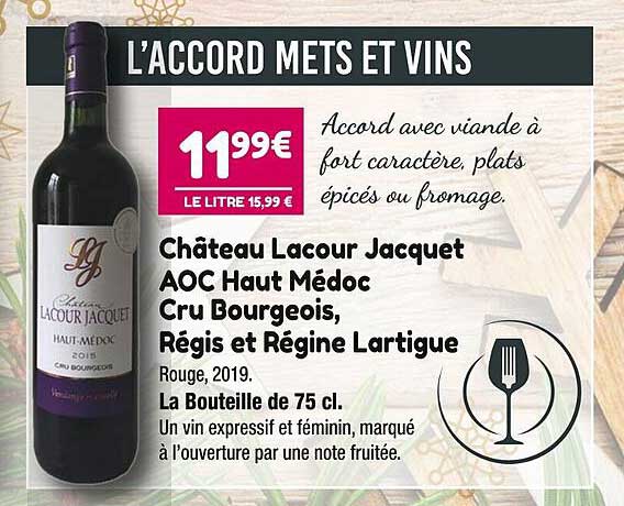 château lacour jacquet aoc haut médoc cru bourgeois, régis et régine lartigue