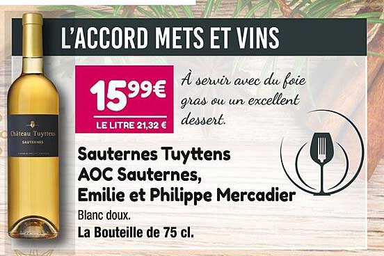 sauternes tuyttens aoc sauternes, emilie et philippe mercadier