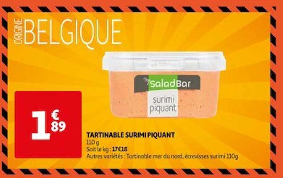 tartinable surimi piquant