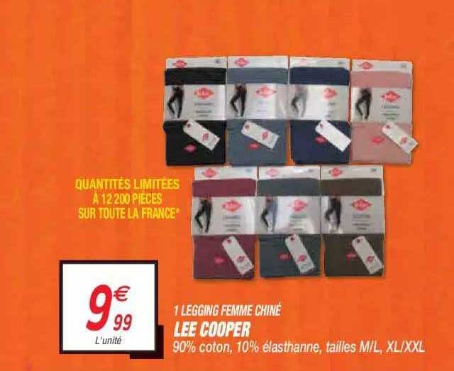 1 legging femme chiné lee cooper