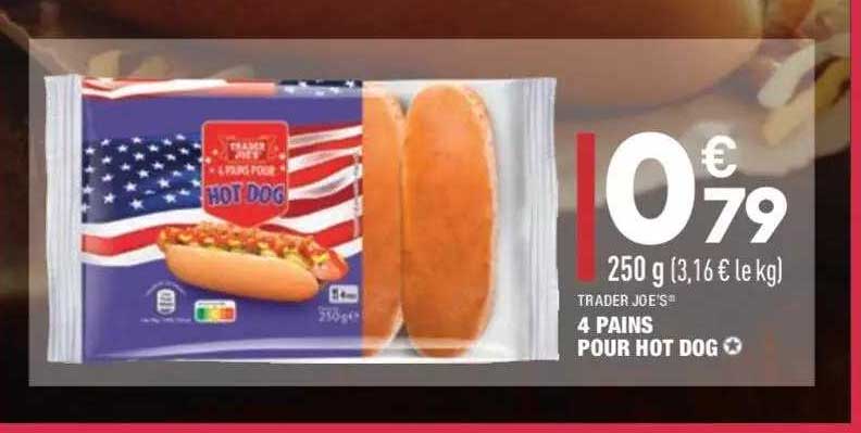 4 pains pour hot dog trader joe's